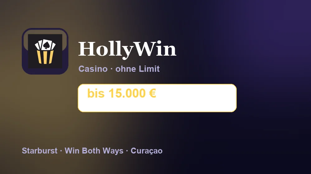 Screenshot von HollyWin Casino