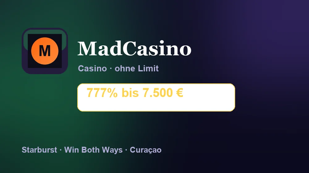 Screenshot von MadCasino Casino